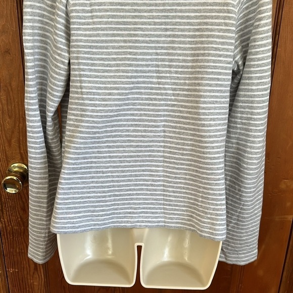James Perse Standard Womens Grey White Striped Cowl Neck Size 2 (Medium) - Picture 9 of 11